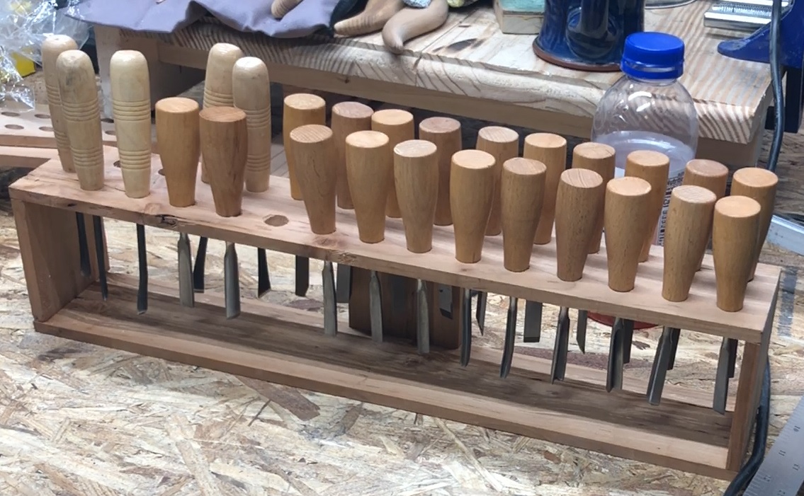 Wood Carving Chisel Rack for Palm Chisels