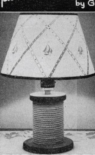 Boy's Life - 1948-02 - Rope and Pine Desk Lamp - Glenn Wagner