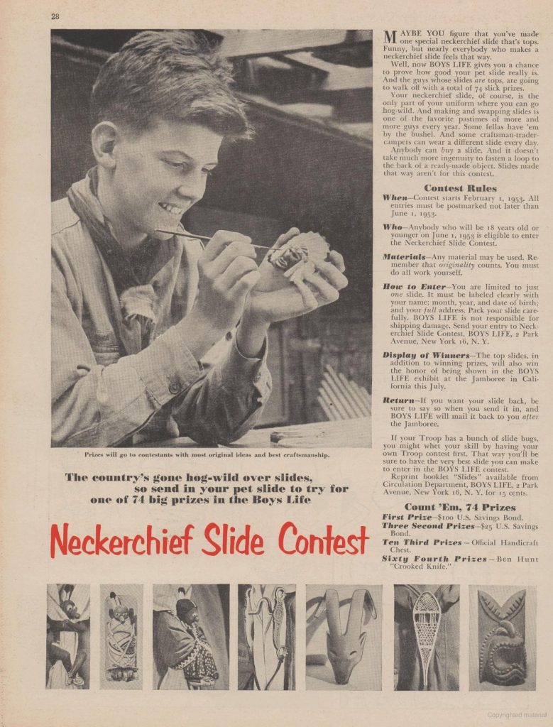 Boy's Life - 1953-02 - Neckerchief Slide Contest