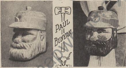 Boy's Life - 1953-06 - Neckerchief Slide of the Month - Paul Bunyon - Whittlin Jim