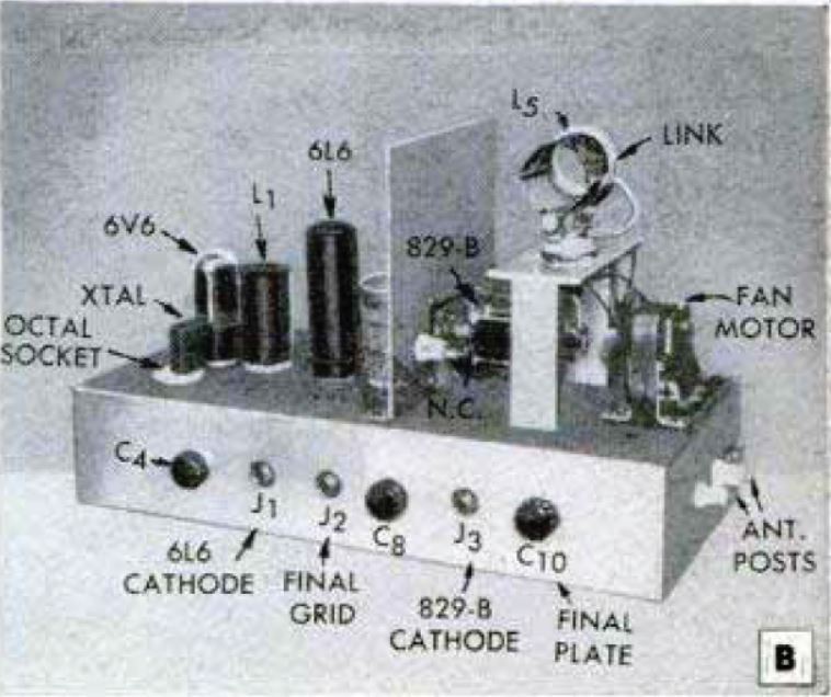 Ten Meter Transmiter Features Air-Cooled Final - 1950-09