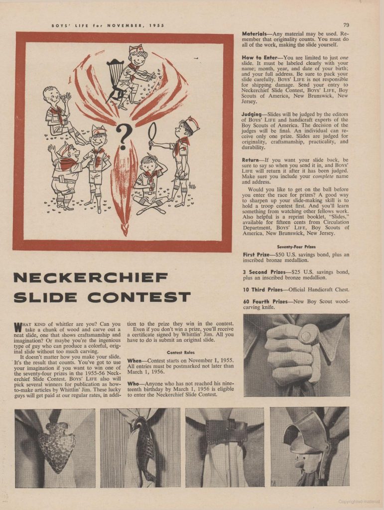 Boy's Life - 1955-11 - 1955 Neckerchief Slide Contest
