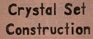 Crystal Radio Construction
