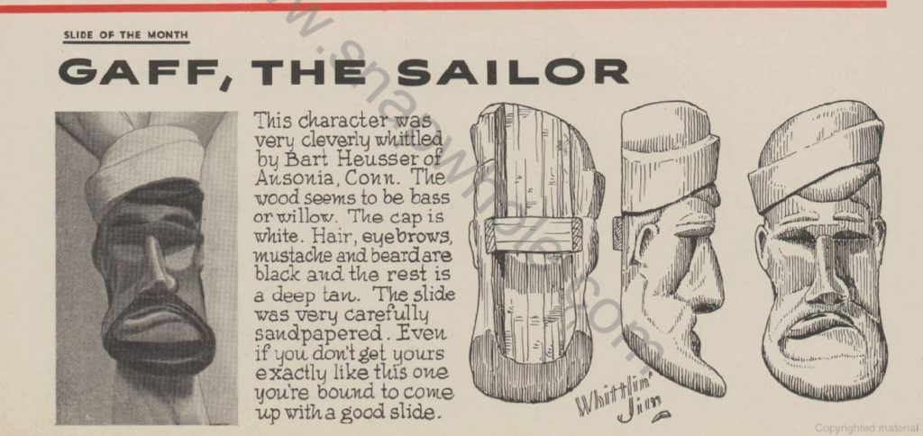 Boy's Life - 1961-06 - Neckerchief Slide of the Month - Gaff the Sailor - Whittling Jim