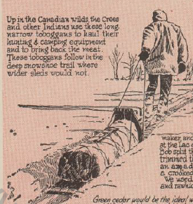 Boy's Life - 1955-01 - Cree Trail Toboggan - Ben Hunt