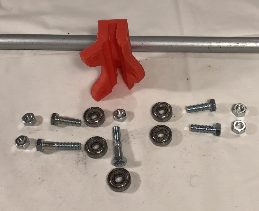 Piper 1v2 3D Printer Bottom X Roller Parts