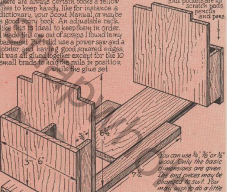 Boy's Life - 1958-09 - Adjustable Book Rack - Ben Hunt