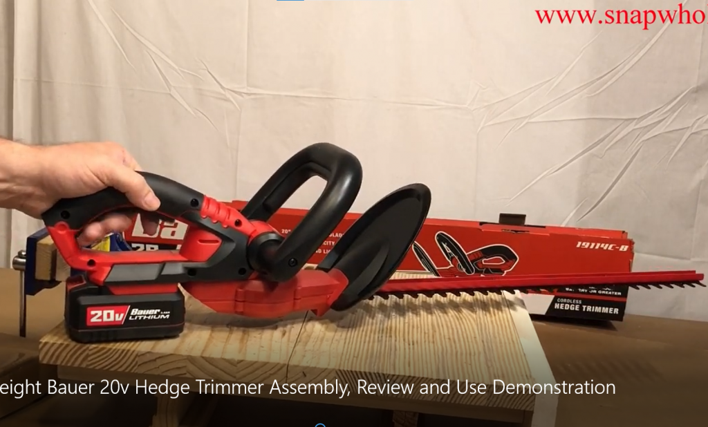 Harbor Freight Bauer 20v Hedge Trimmer Assembly and Review